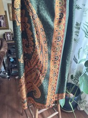 VTG Carlisle Wool & Silk Skirt Paisley Animal Print Sz 12 Wrap Skirt Hong Kong