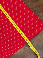 Vintage My Michelle Red Polka Dot Dress 7/8 Rockabilly Pinup Square Neck Midi