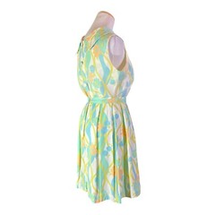 Vintage 1960s Homemade Pastel Floral Blouse Skirt Set