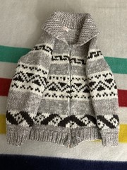 Vintage 70s 80s Cowichan Cardigan Women’s All Wool Small S Handmade Homemade