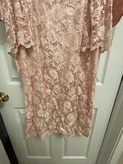 Vintage Scott McClintock 80s Dress Pink Lace Bow Size 12 Gorgeous