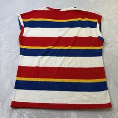 Vtg 70s 80s Catalina Jrs Terry cloth Tunic Top Purple Sz M Beach Vacation Swim