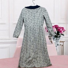 VINTAGE COURREGES PARIS MADE IN FRANCE Black Speckled SILK DRESS XS 00 Feminine