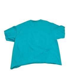 Vintage CMS Casuals Kitten Heart Graphic T-Shirt Teal Green 2X-3X Made in USA