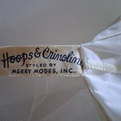 Vtg 50s Wedding Dress Lace Over Tulle and Tafetta. Crinoline & Headpiece Size 8