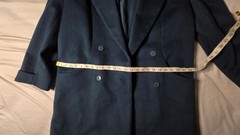 Vintage 1970s John Weitz Double Breasted Peacoat Made In Poland 100% Wool