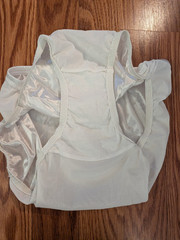 Hanes Her Way white shiny Satin Stretch Hi-Cut Brief Women’s Panties Vintage 5