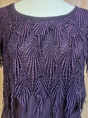 Night Way Collections Purple Fringe Dress 14 Vintage Whimsigoth Witchy Romantic