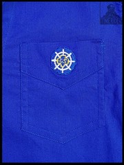 ‘40s-‘50s Girl Scouts Of America GSA Marine Blue Jumper Uniform Shirt EB116