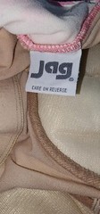 Vintage 80s Jag Womens Swimsuit One Piece Sz 12 Pink White Floral Padded Prop