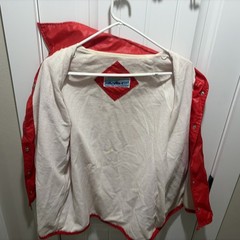 Vintage 1980’s Womens Large Windy Weather Rain Jacket Retro Coat Windbreaker