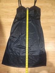 Vintage Unbranded Black Nylon Slip*sz38*Made In USA