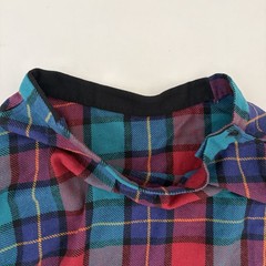 VTG Retro 80s A Line Wool Plaid Full Midi Skirt 36” Waist Preppy Academia Grunge